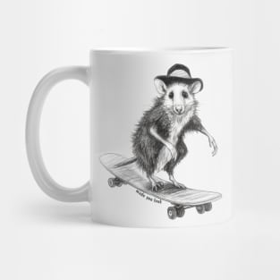 Opossum On A Skateboard: Made You Look Mug